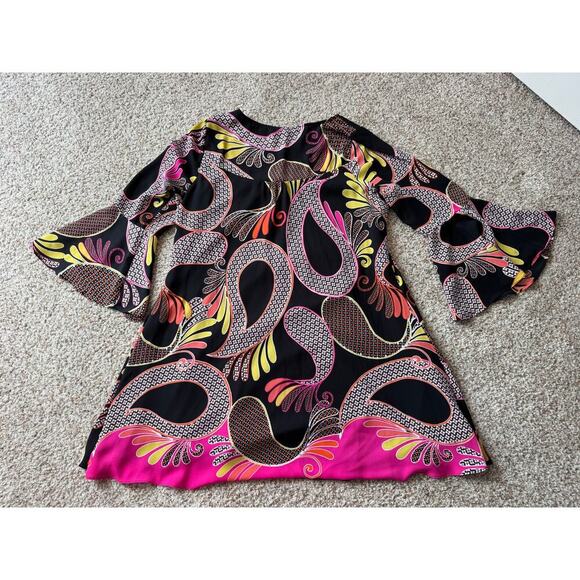 Kaari Blue Women's Dress, size Large, Colorful Paisley Design - Picture 9 of 9